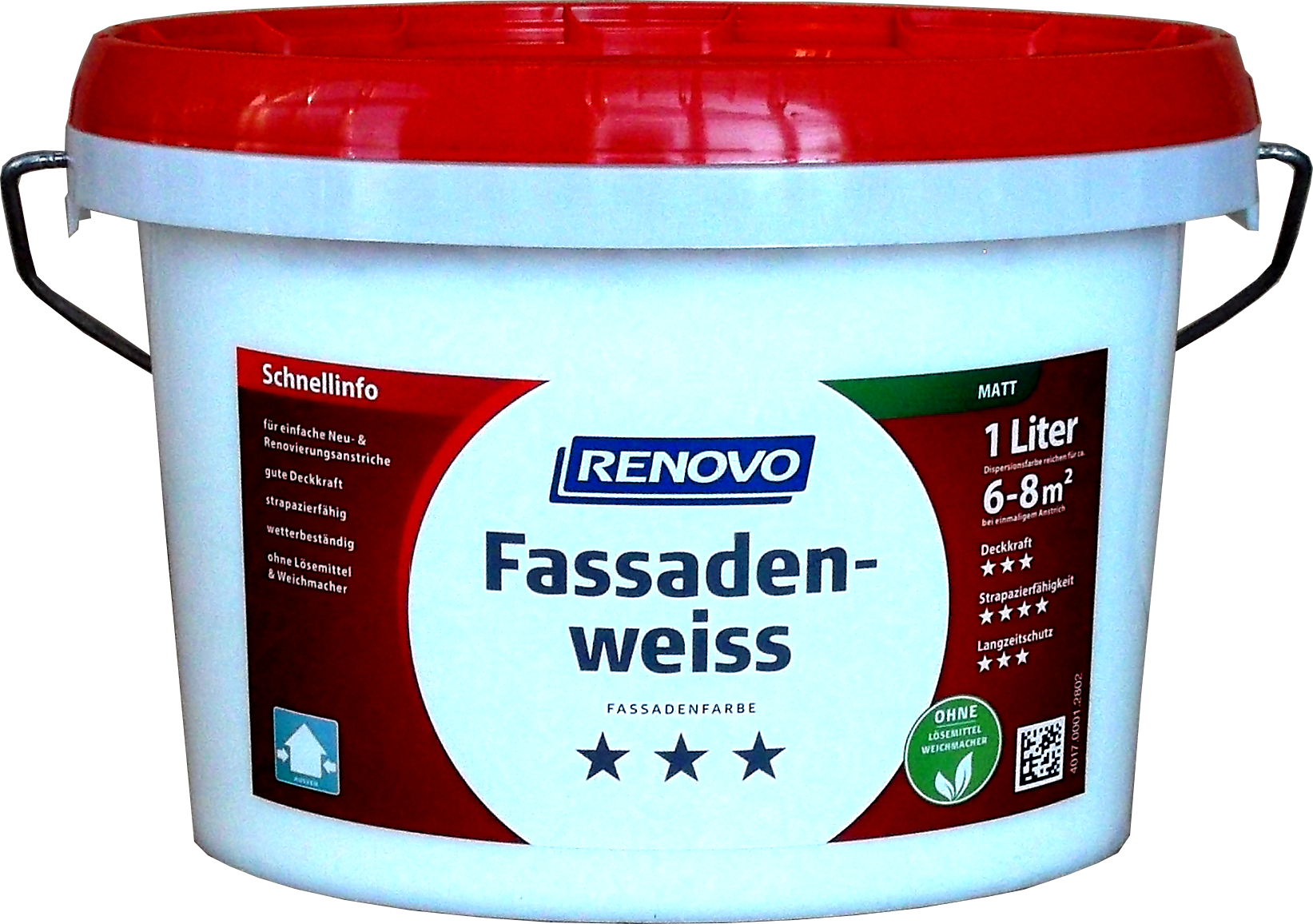 1L Renovo Fassadenweiss, wetterbeständig