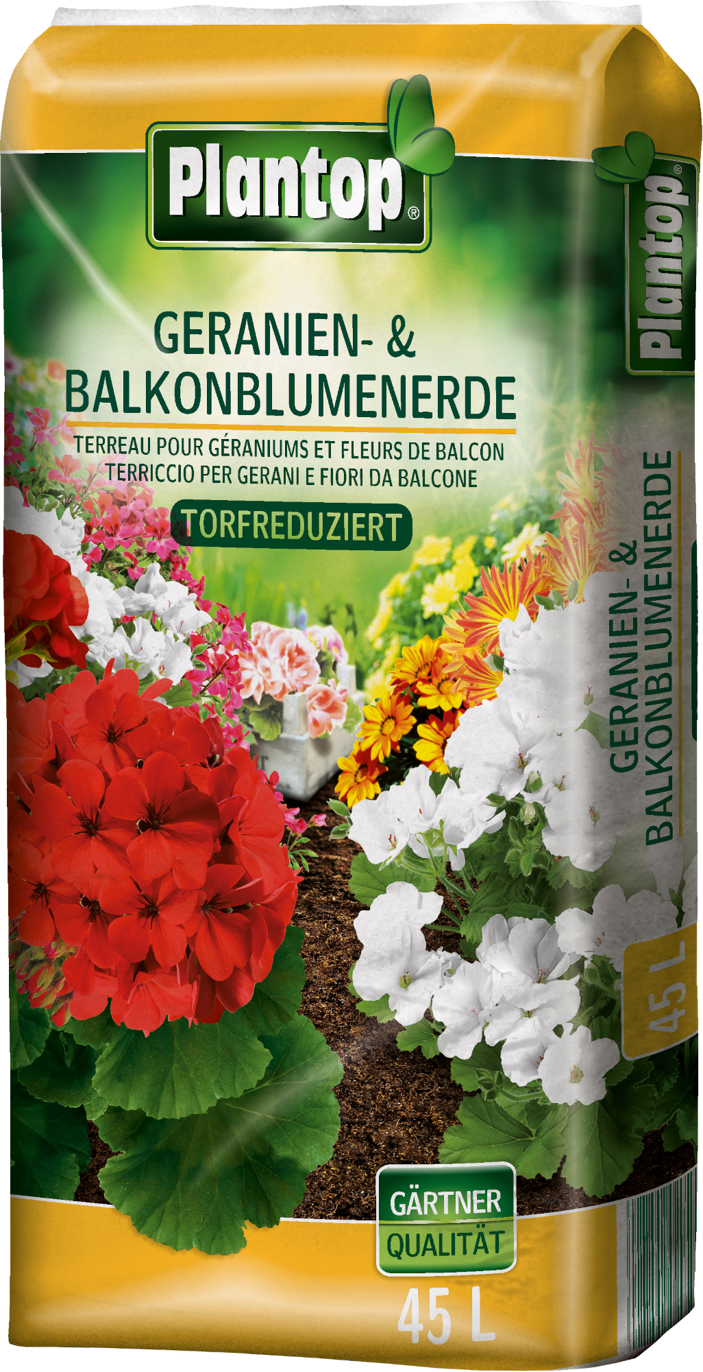 45L PLANTOP Geranien- und Balkonblumenerde torfreduziert