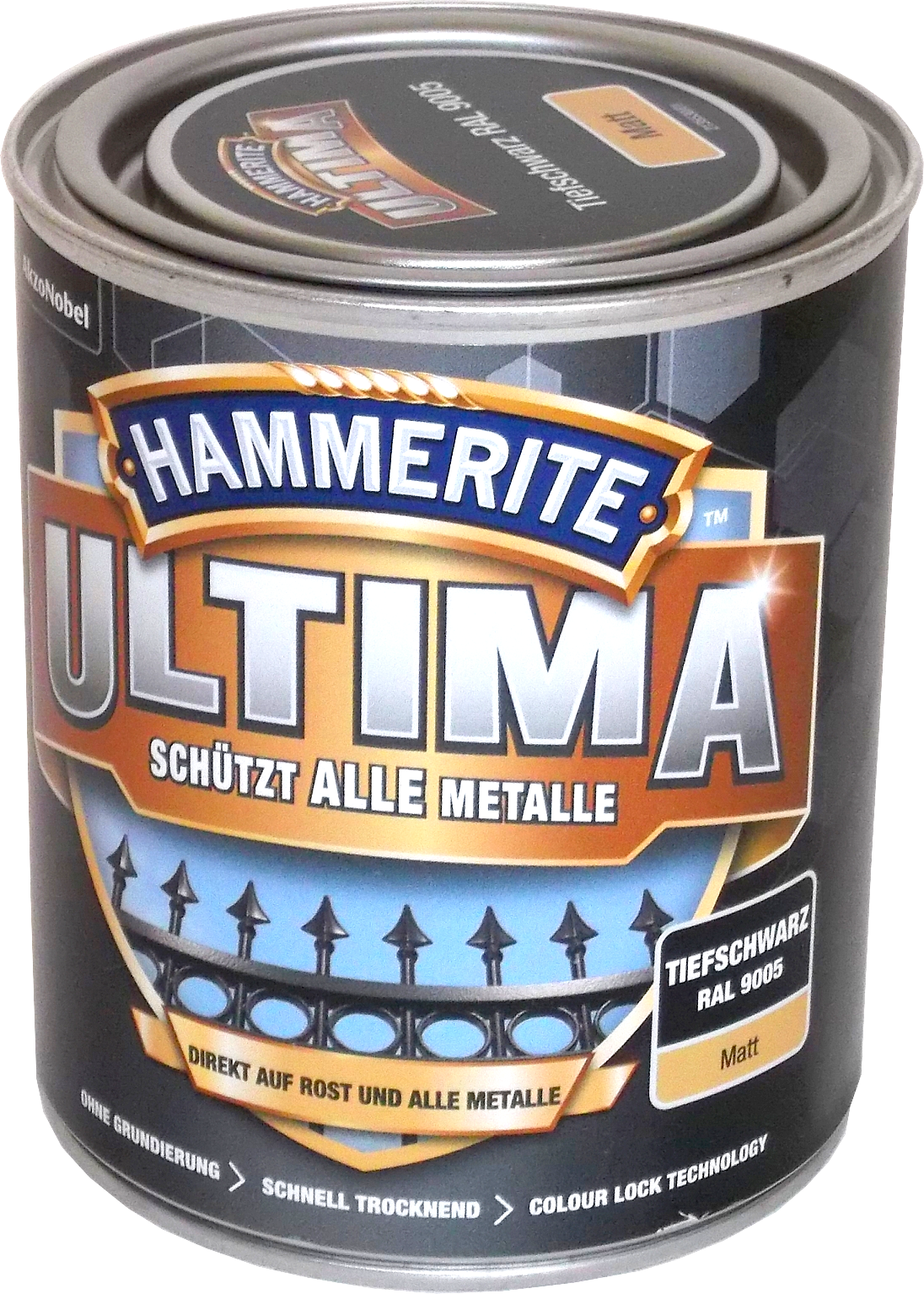 750ml Hammerite ULTIMA MSL matt Tiefschwarz