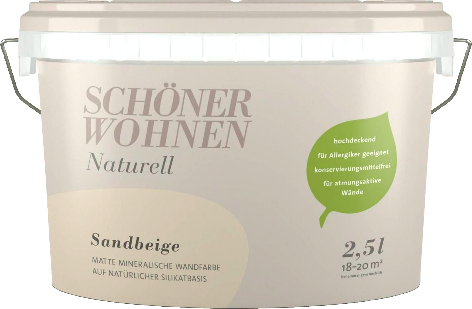 2,5L Schöner Wohnen Naturell Wandfarbe matt, Sandbeige
