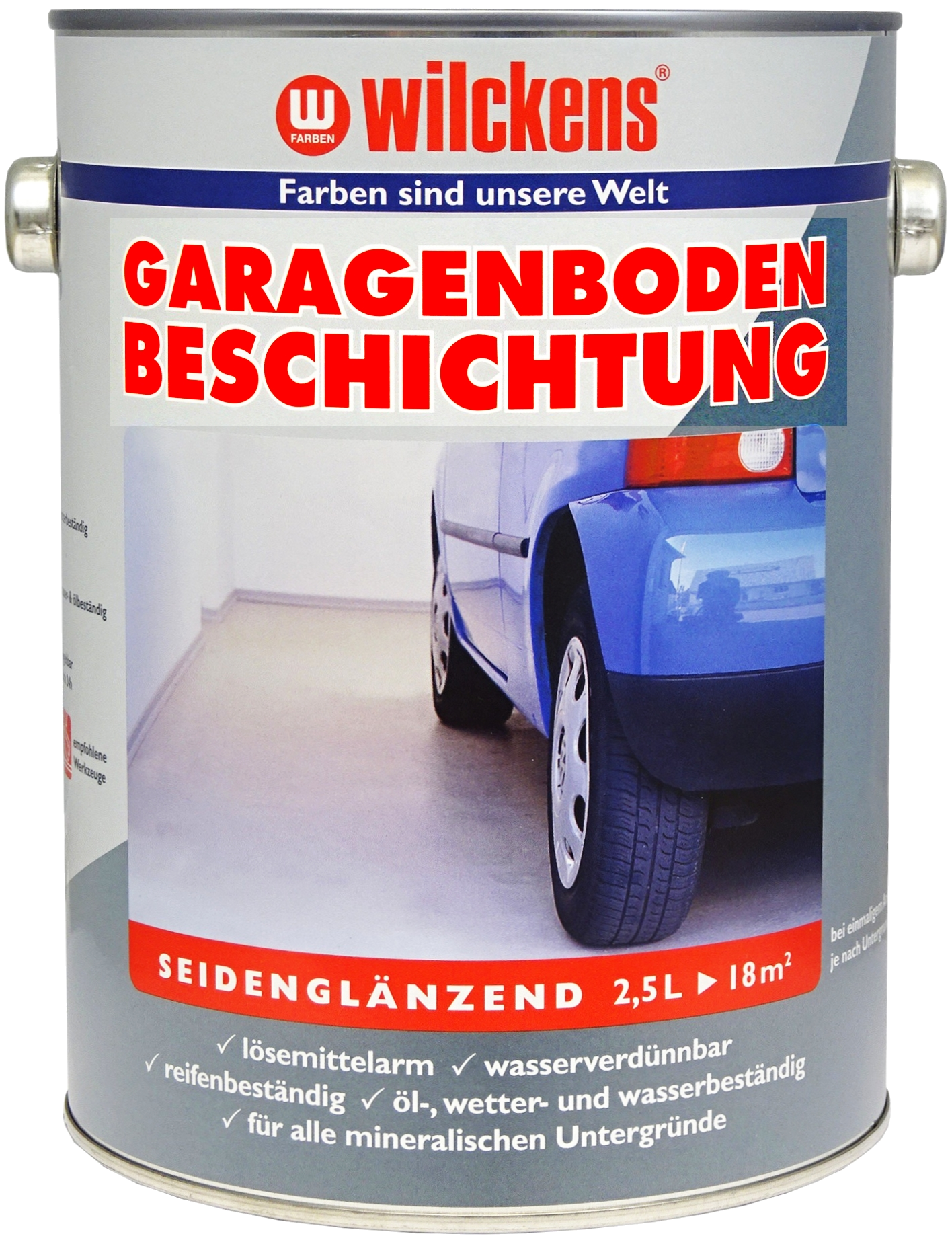 2,5L WILCKENS Garagenbodenbeschichtung SILBERgrau 7001