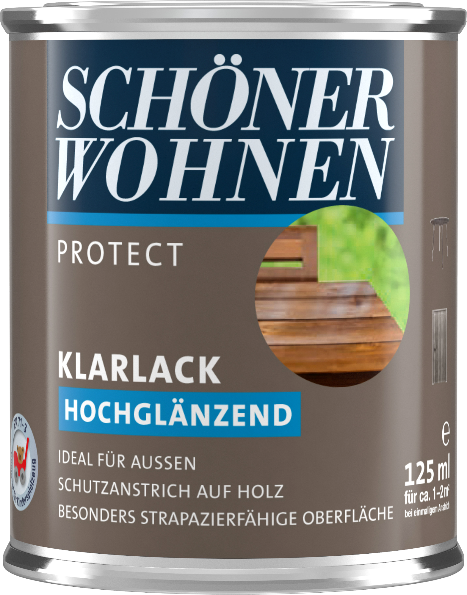 125ml Schöner Wohnen Protect Klarlack hochglänzend farblos