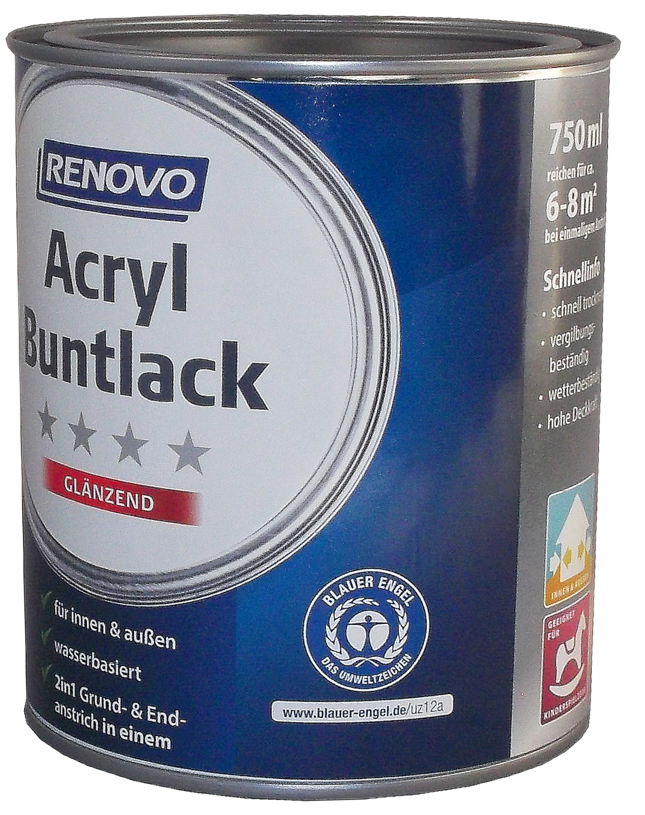 375ml Renovo Acryl Glanzlack Nr.7035 lichtgrau