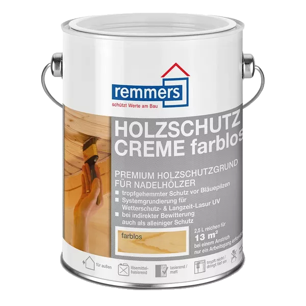 2,5L Remmers Holzschutz Creme Farblos