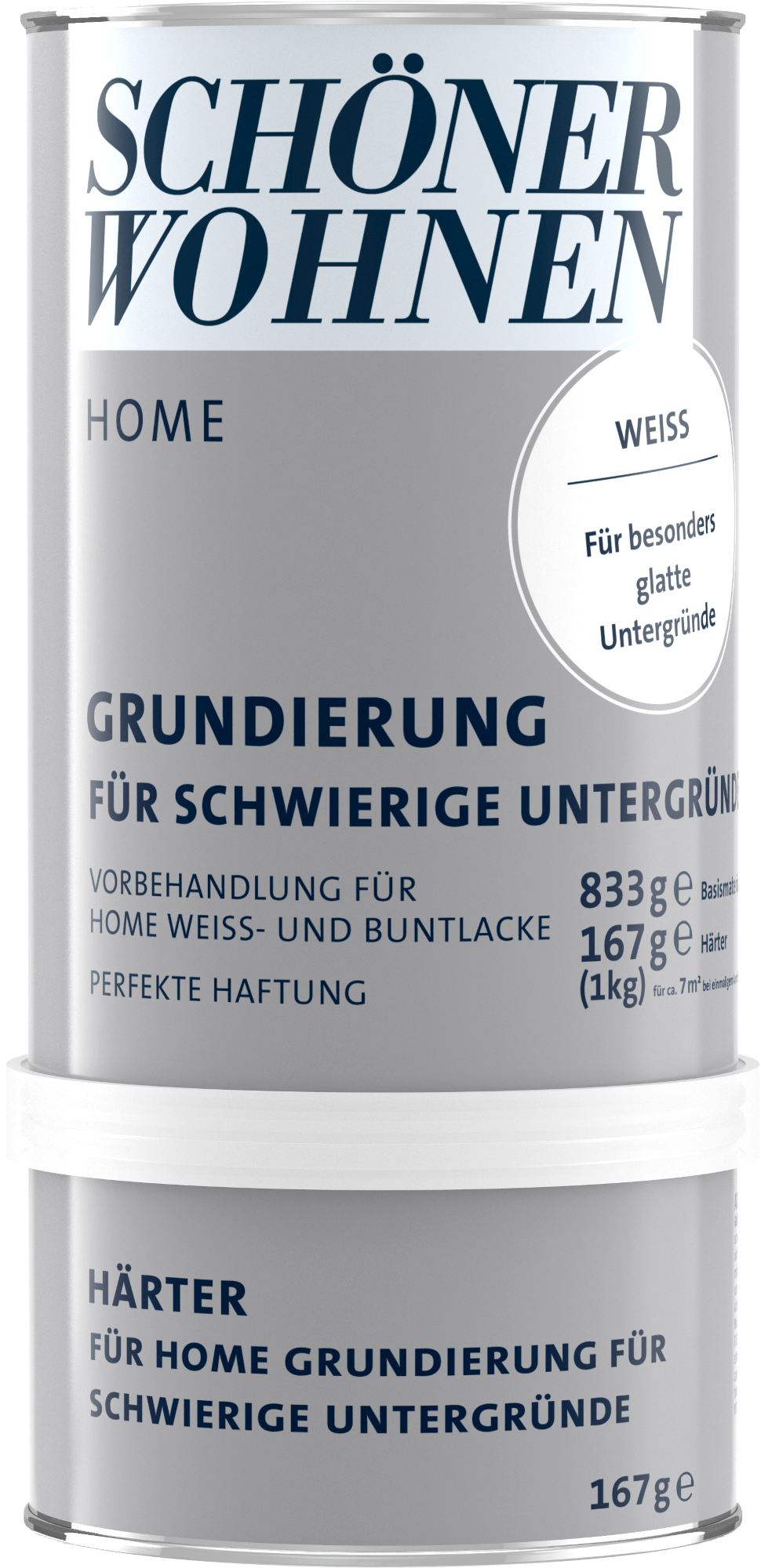 1kg Schöner Wohnen Home 2K Grundierung für schwierige Untergründe weiß