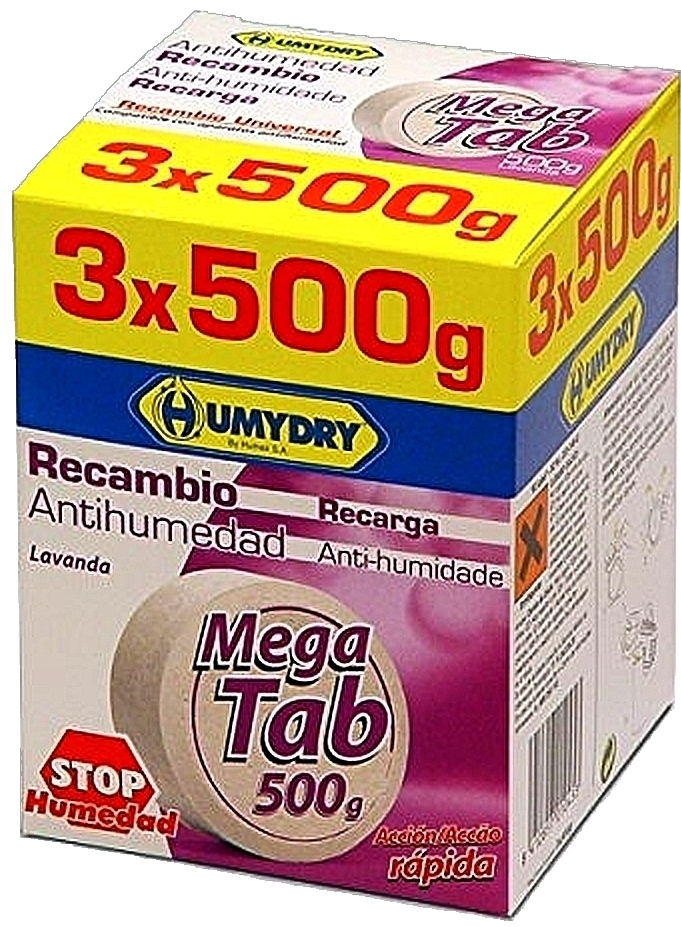 3er Pack Nachfülltabs Lavendel HUMYDRY 3 x 500g