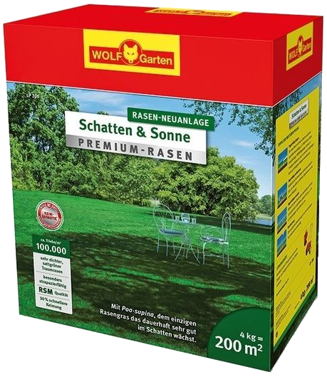 4kg LP 200 Premium-Rasen »Schatten & Sonne«