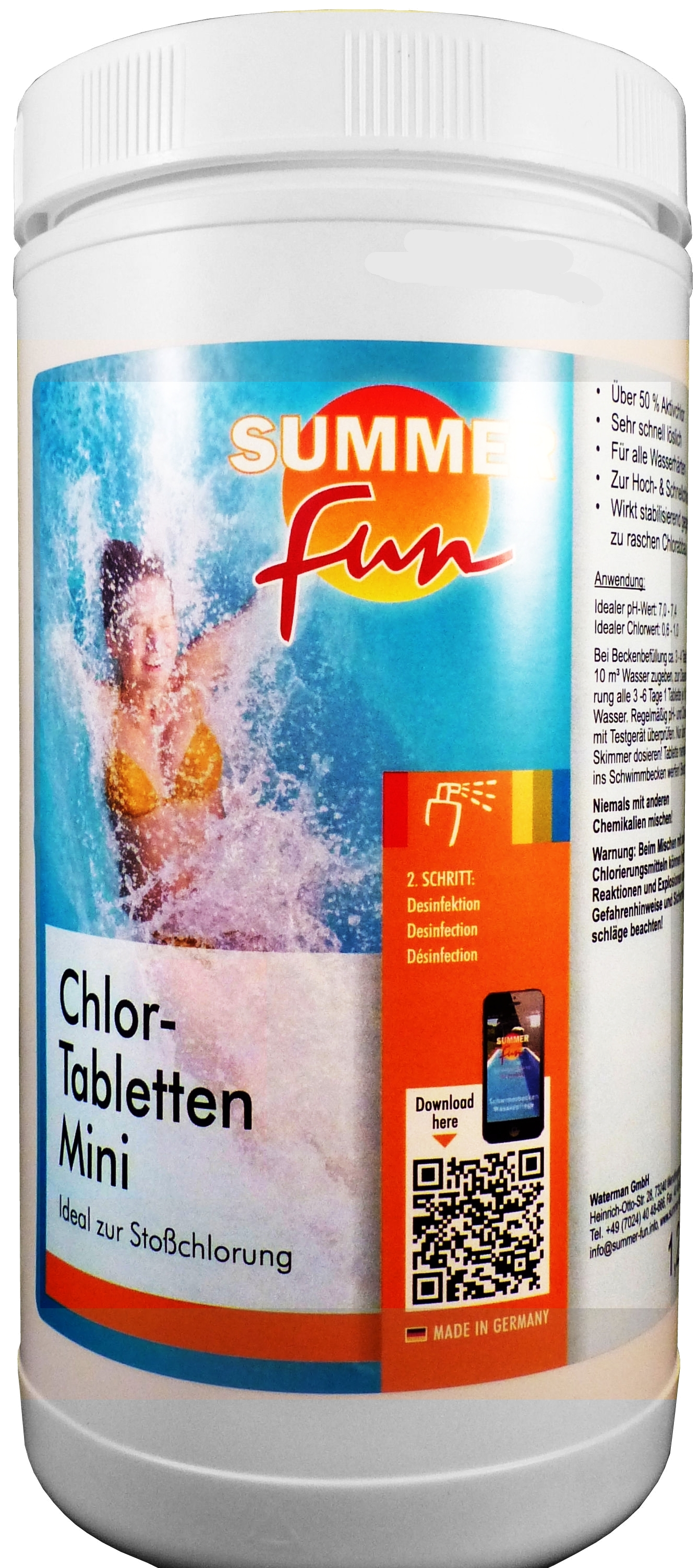 1,2kg Mini - Chlor - Tabletten 20g