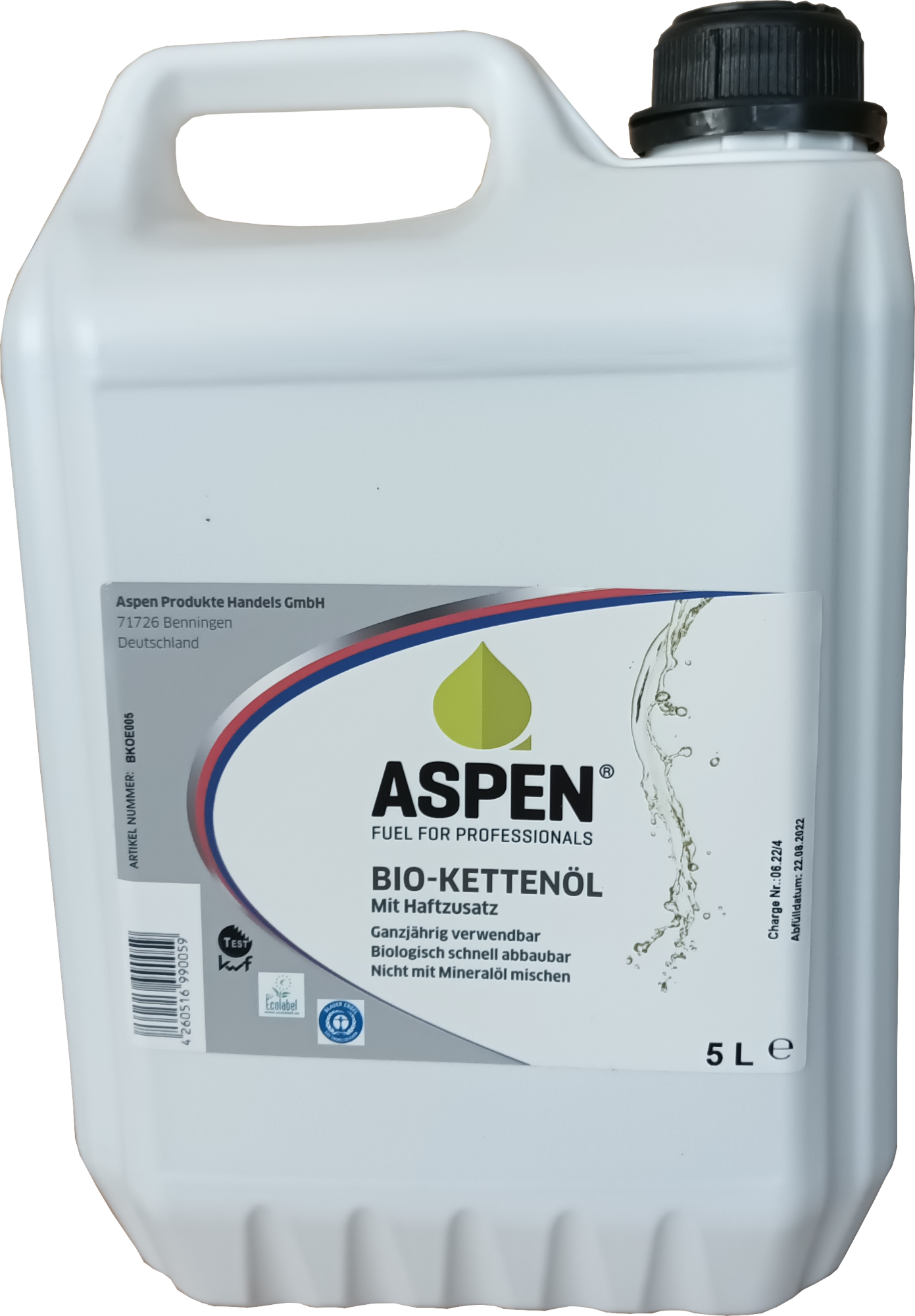 5L ASPEN BIO Sägekettenöl