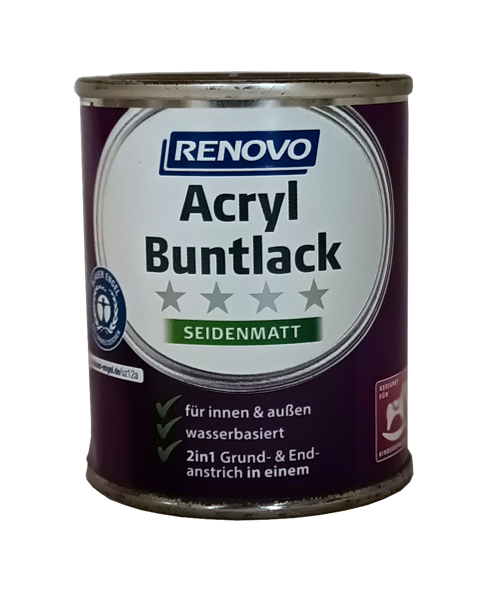 125ml Renovo Acryl 2in1 Buntlack seidenmatt Nr.1028 melonengelb