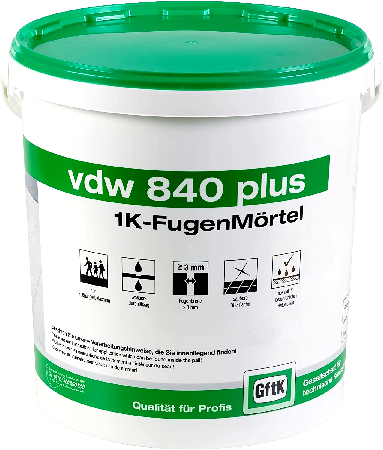 12,5 Kg Pflasterfugenmörtel vdw 840 plus BASALT