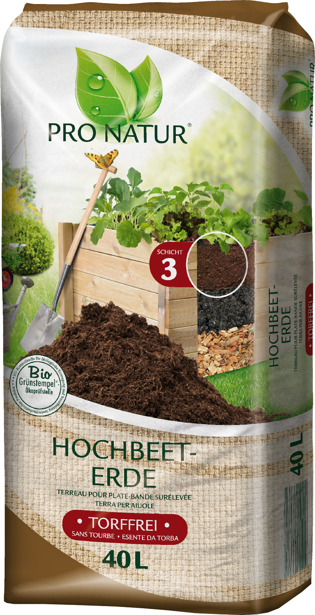 40L Pro Natur Hochbeeterde