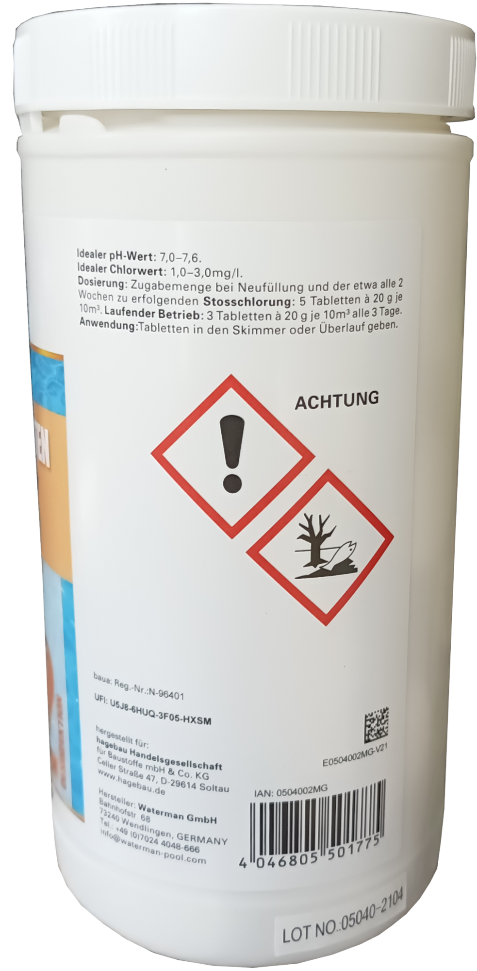 1kg Mr.Gardener Chlor Mini Tabletten
