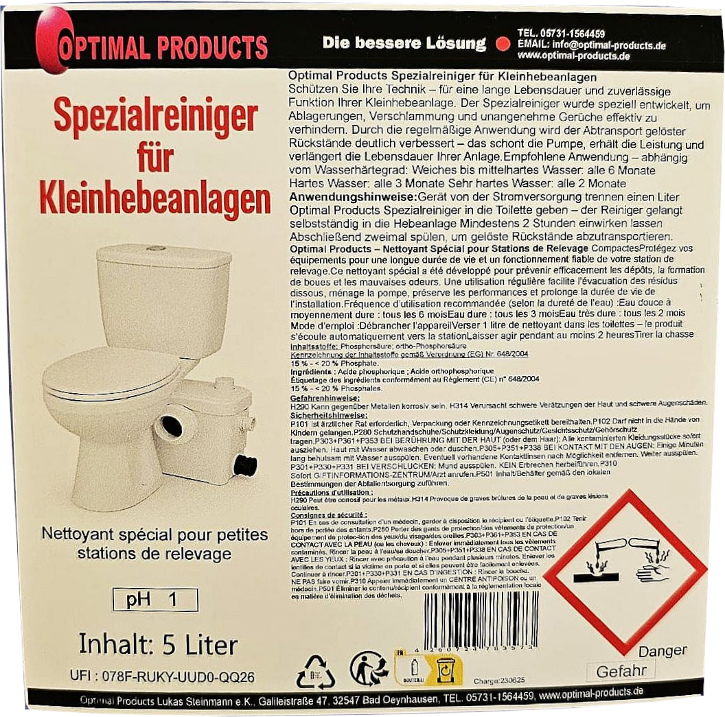 5L Spezialreiniger für Kleinhebeanlagen