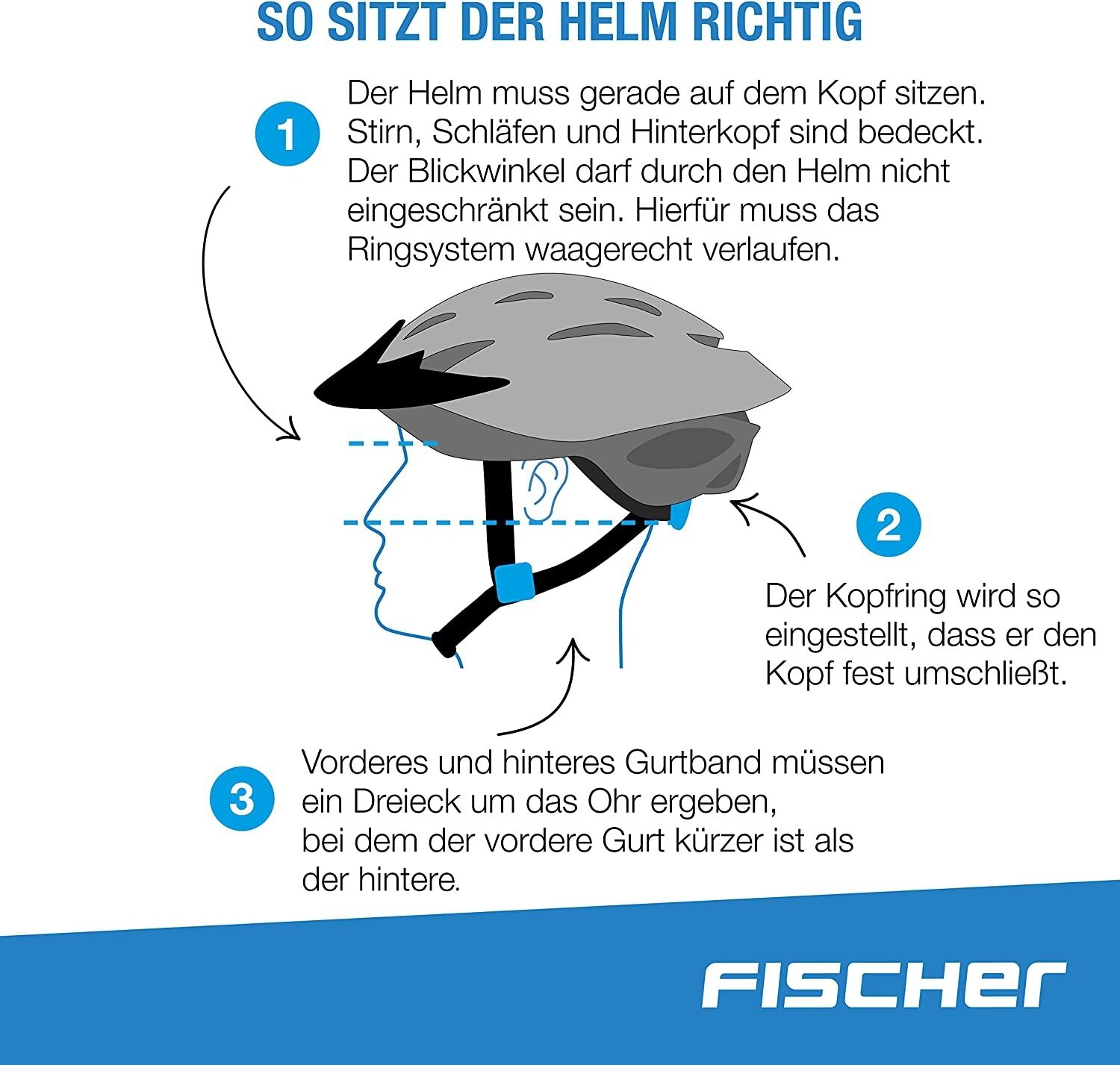 Fischer Fahrradhelm Urban Levin S/M grau Gr. 52-59cm