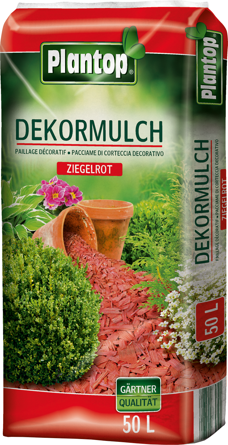 50L PLANTOP Dekor-Mulch *ziegelrot*