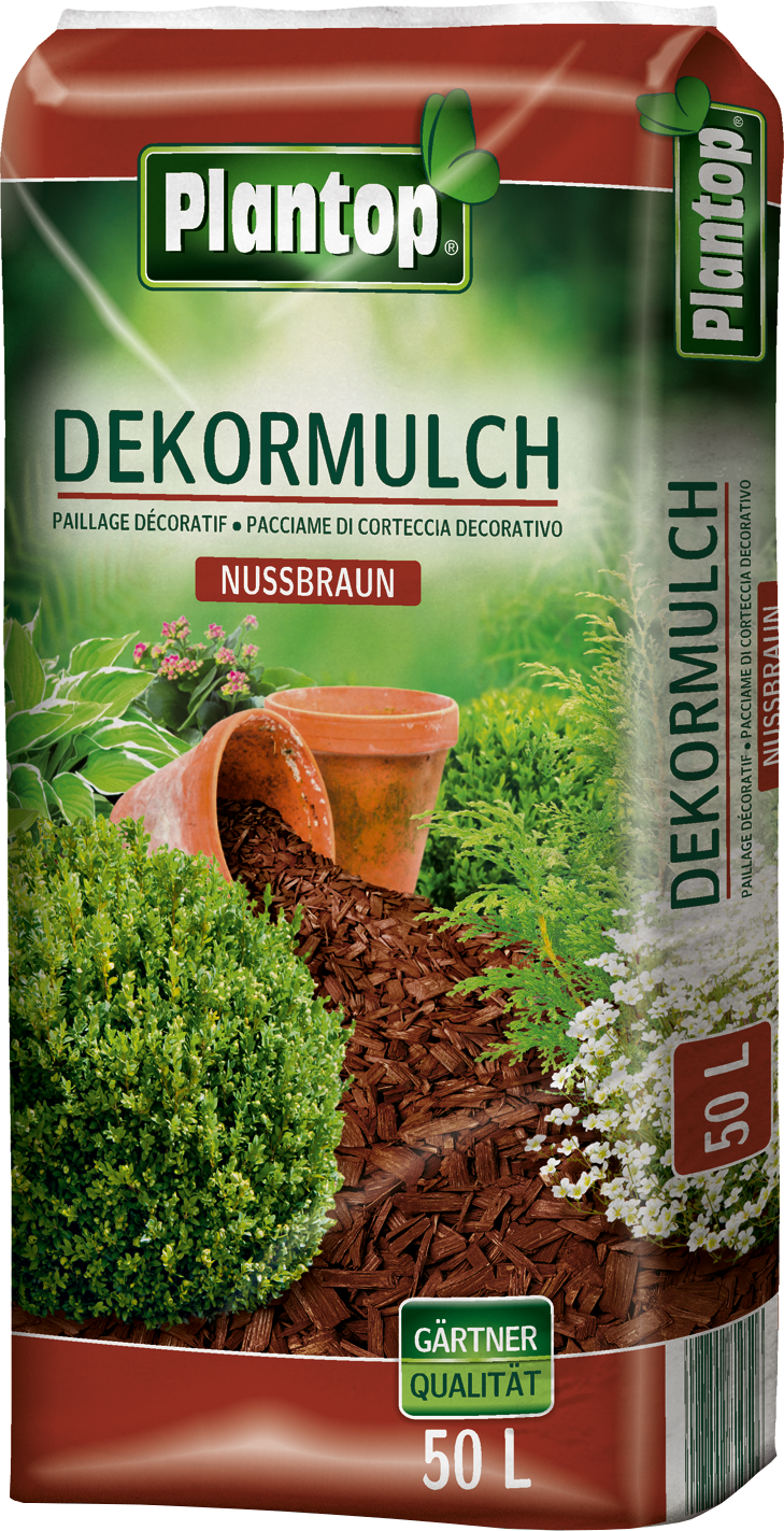 50L PLANTOP Dekor-Mulch *nussbraun*