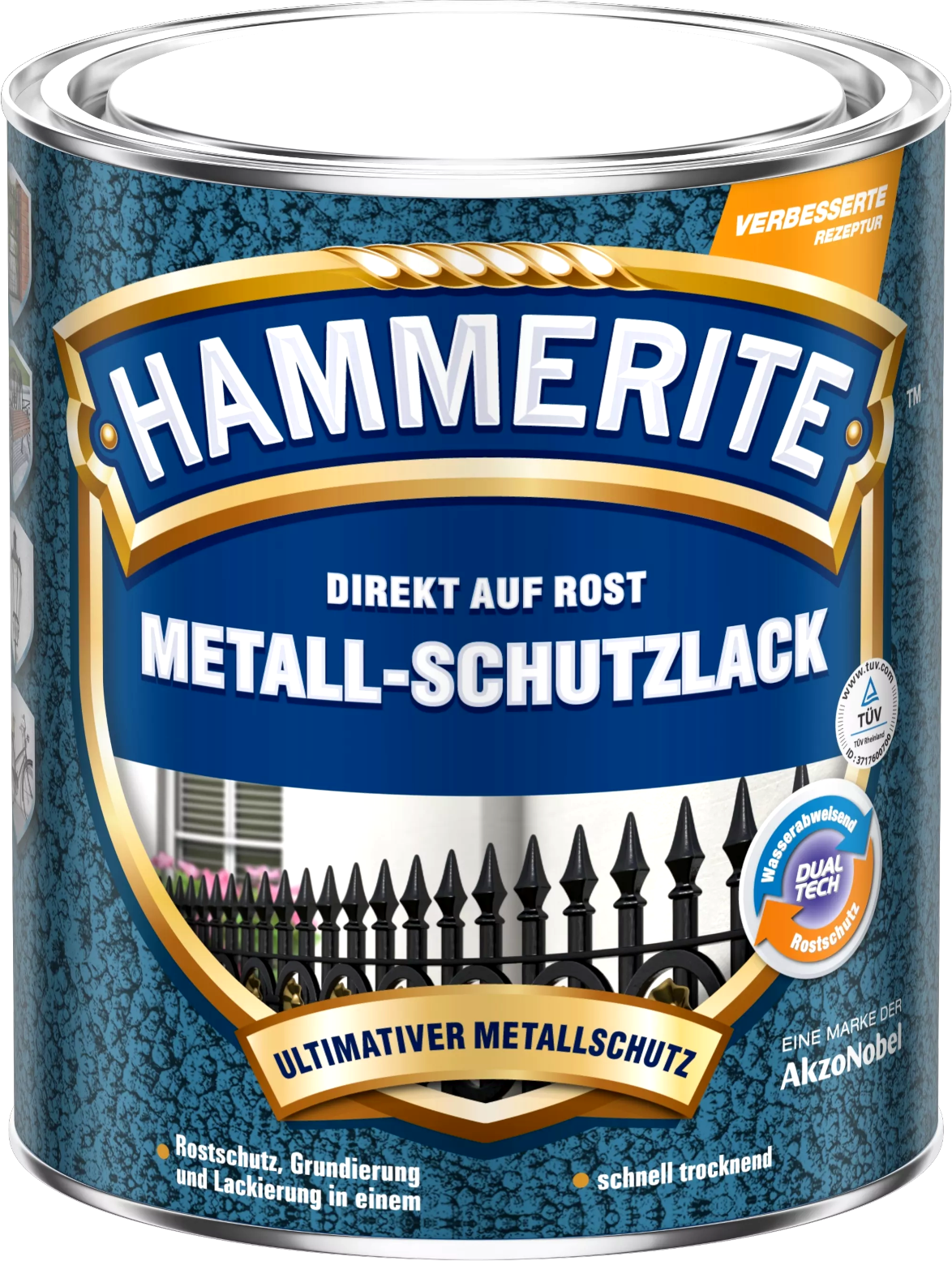 250ml Hammerite Msl Hammerschlag silbergrau