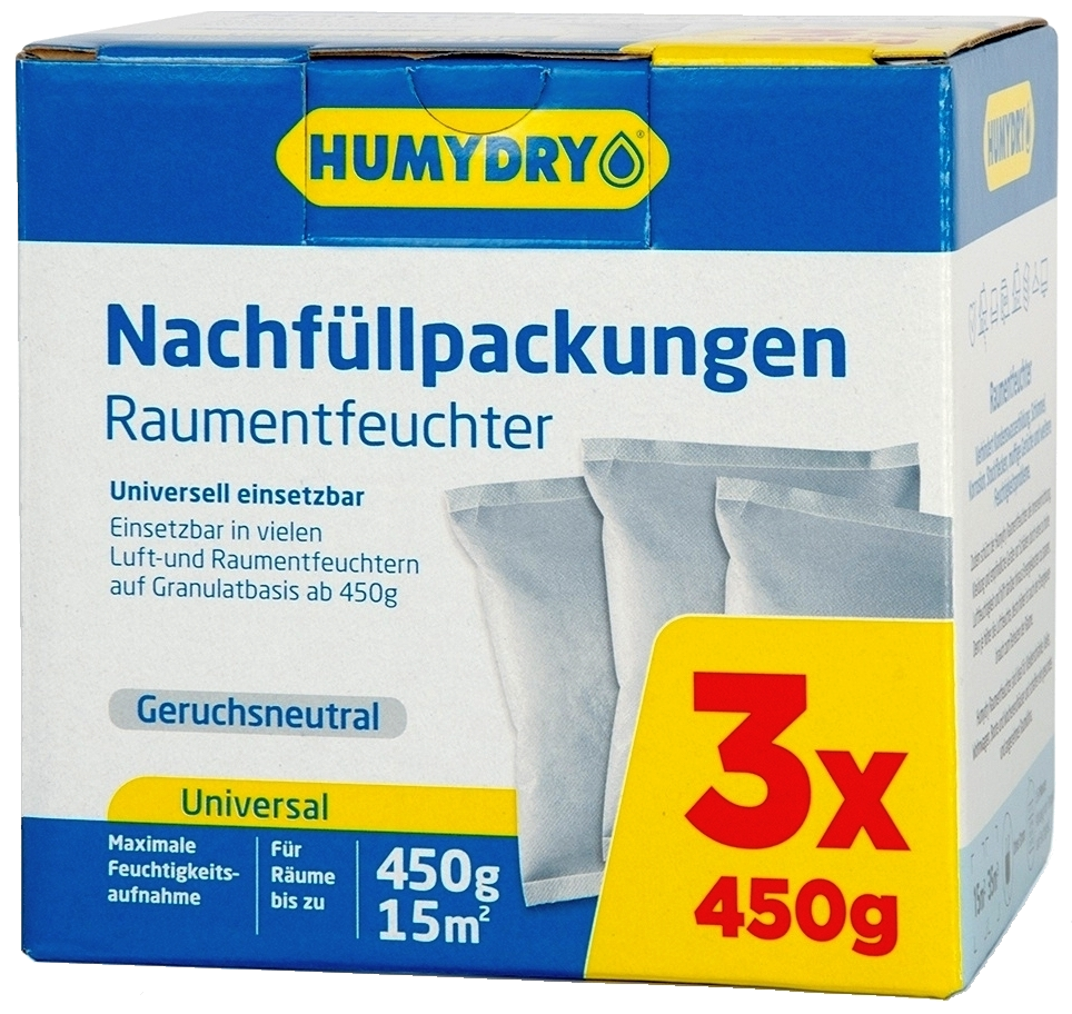 3er Pack 2+1 x 450g Nachfüllbeutel Humex