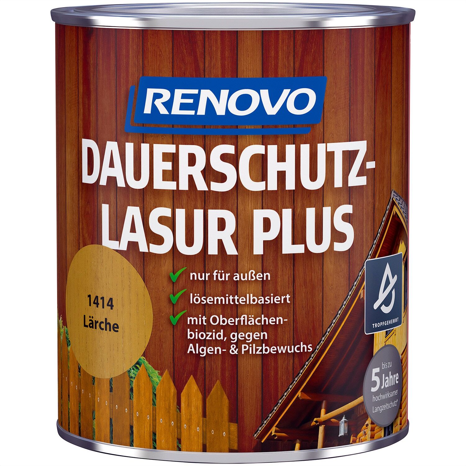 750ml Renovo Dauerschutzlasur PLUS Nr.1414 lärche