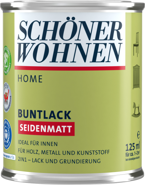 125ml Schöner Wohnen Home Buntlack seidenmatt, RAL 1015 Hellelfenbein