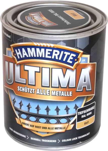 750ml Hammerite ULTIMA MSL matt Tiefschwarz