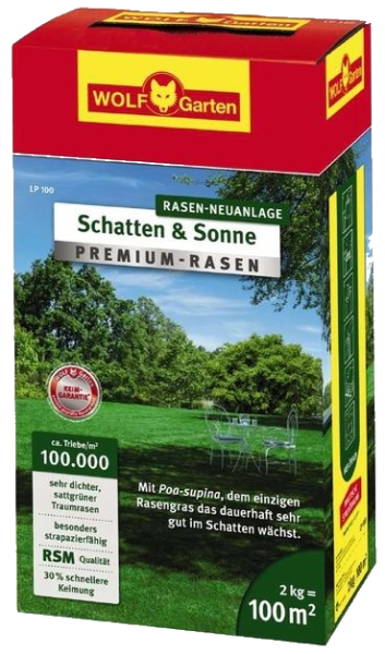 2kg LP 100 Premium-Rasen »Schatten & Sonne«
