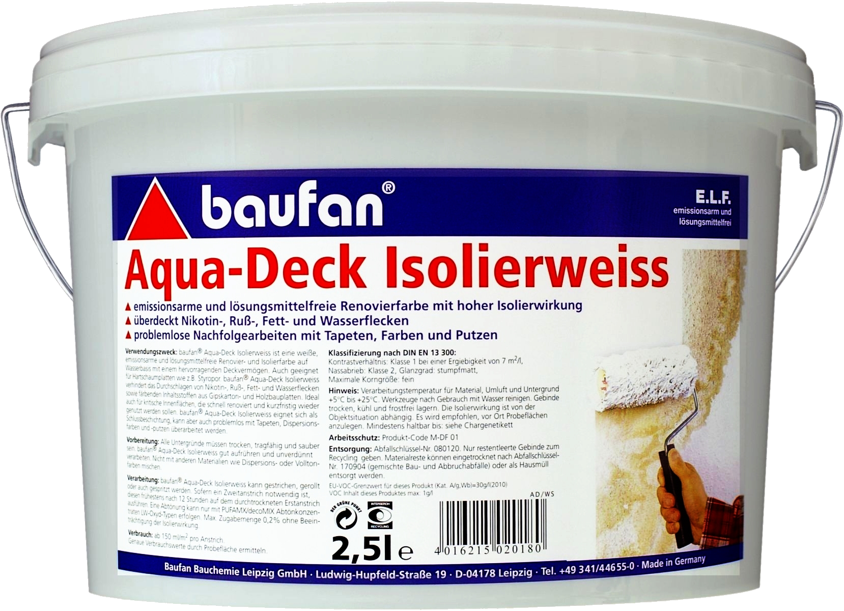 2,5 Liter Baufan Aqua-Deck Isolierweiß E.L.F. online kaufen
