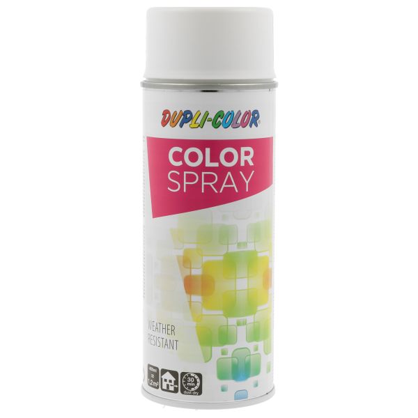 400ml DUPLI-COLOR Sprühlack Color Spray Reinweiss RAL 9010 matt