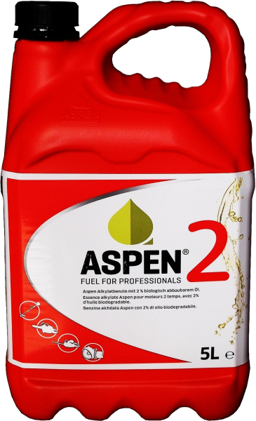 5 Liter ASPEN 2Takt Alkylatbenzin mit 2% Öl für 2-Takt-Motoren