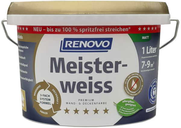 1 Liter Renovo Meisterweiss weiß