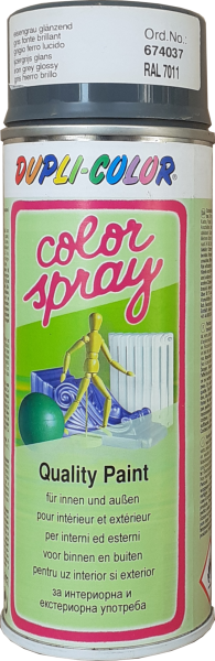 400ml DUPLI-COLOR Sprühlack Color Eisengrau Spray RAL 7011 glänzend